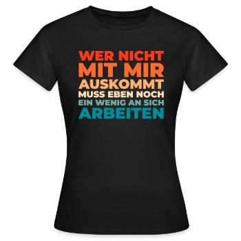 Humour noir Travail drôle Discours drôles - T-shirt Femme - noir - Devant - AI Model Female 172 dark (172cm)