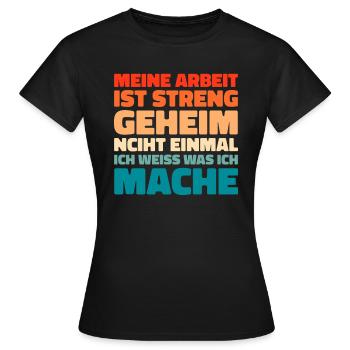 Humour noir Travail drôle Discours drôles - T-shirt Femme - noir - Devant - AI Model Female 172 dark (172cm)