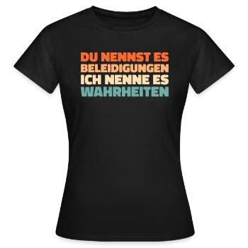Humour noir - T-shirt Femme - noir - Devant - AI Model Female 172 dark (172cm)