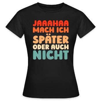 Schwarzer Humor - Frauen T-Shirt - Schwarz - Vorne - AI Model Female 172 dark (172cm)