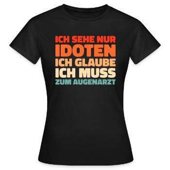 humour noir - T-shirt Femme - noir - Devant - AI Model Female 172 dark (172cm)