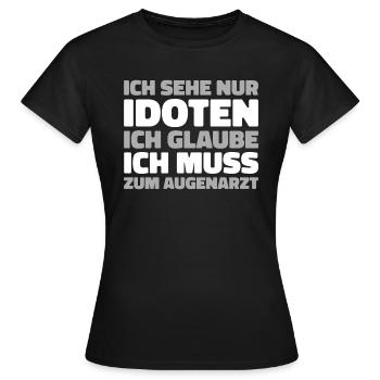 Humour noir - T-shirt Femme - noir - Devant - AI Model Female 172 dark (172cm)