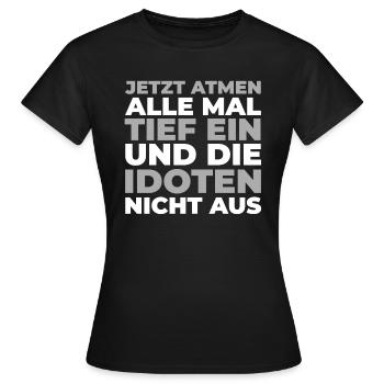 Humour noir - T-shirt Femme - noir - Devant - AI Model Female 172 dark (172cm)