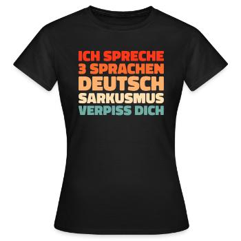 Schwarzer Humor - Frauen T-Shirt - Schwarz - Vorne - AI Model Female 172 dark (172cm)