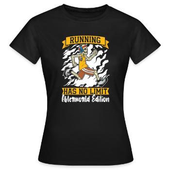 Runner Jogger Runner Running Skeleton - Women's T-Shirt - black - Front - AI Model Female 172 dark (172cm)