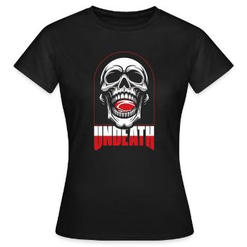 Mort-vivant crâne de rugby - T-shirt Femme - noir - Devant - AI Model Female 172 dark (172cm)