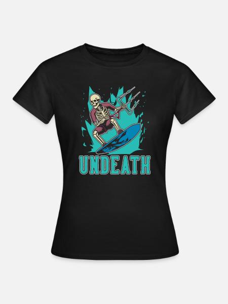 Kitesurfer Kitesurfen Kiten Kitesurfing Undeath - Vrouwen T-shirt - zwart