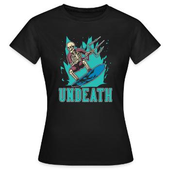 Kitesurfer Kitesurfen Kiten Kitesurfing Undeath - Women's T-Shirt - black - Front - AI Model Female 172 dark (172cm)