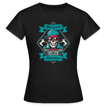 Breakdance Breakdancer Breakdancing Skull - Women's T-Shirt - black - Front - AI Model Female 172 dark (172cm)