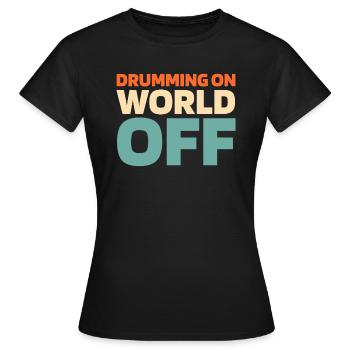 Batterie Batteurs Batteurs - T-shirt Femme - noir - Devant - AI Model Female 172 dark (172cm)