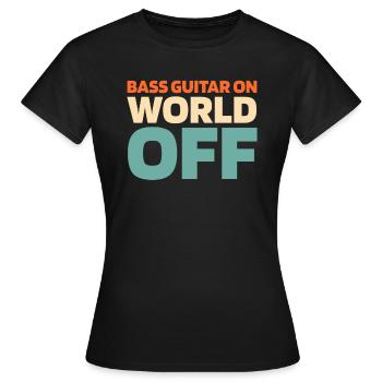 Bassiste, Guitare basse, Basser - T-shirt Femme - noir - Devant - AI Model Female 172 dark (172cm)