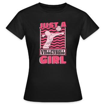Joueur de volley-ball Joueur de volley-ball juste une fille de volley-ball - T-shirt Femme - noir - Devant - AI Model Female 172 dark (172cm)