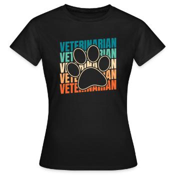 Vétérinaire Vétérinaire - T-shirt Femme - noir - Devant - AI Model Female 172 dark (172cm)