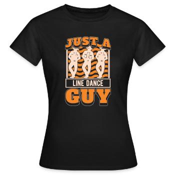 Line Dance Just A Line Dance Guy - Frauen T-Shirt - Schwarz - Vorne - AI Model Female 172 dark (172cm)