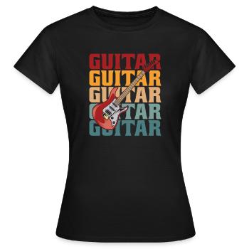 Guitare électrique Guitare électrique - T-shirt Femme - noir - Devant - AI Model Female 172 dark (172cm)