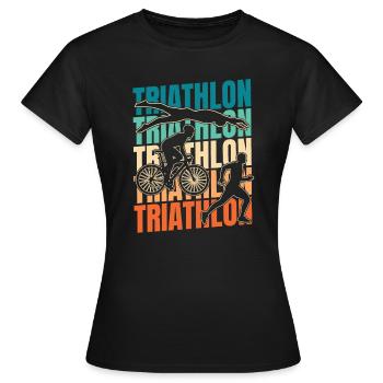 Triathlon Triathlète - T-shirt Femme - noir - Devant - AI Model Female 172 dark (172cm)