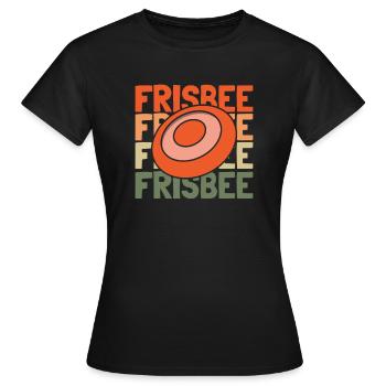 Frisbee - Women's T-Shirt - black - Front - AI Model Female 172 dark (172cm)