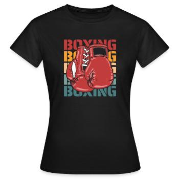 Boxen Boxer - Frauen T-Shirt - Schwarz - Vorne - AI Model Female 172 dark (172cm)