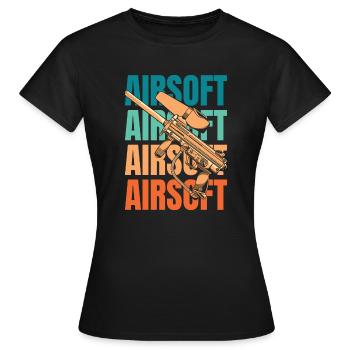 Airsoft - Frauen T-Shirt - Schwarz - Vorne - AI Model Female 172 dark (172cm)
