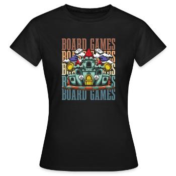 Board Game Board Game - Women's T-Shirt - black - Front - AI Model Female 172 dark (172cm)