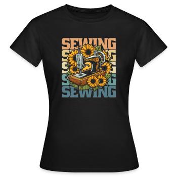 Sewing Sewing Machine - Women's T-Shirt - black - Front - AI Model Female 172 dark (172cm)
