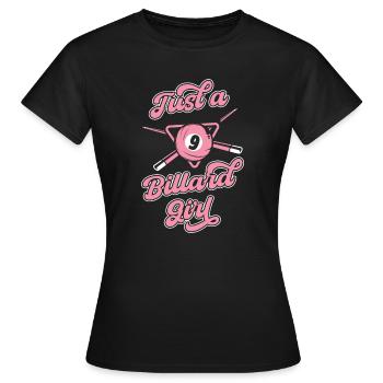 Billard, juste une fille de billard - T-shirt Femme - noir - Devant - AI Model Female 172 dark (172cm)
