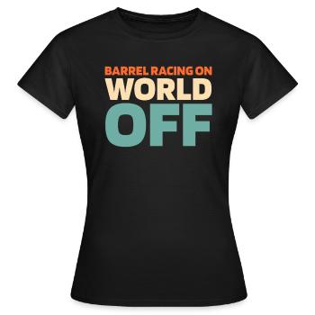 Barrel Racing Western Riding Barrel Racing - Women's T-Shirt - black - Front - AI Model Female 172 dark (172cm)