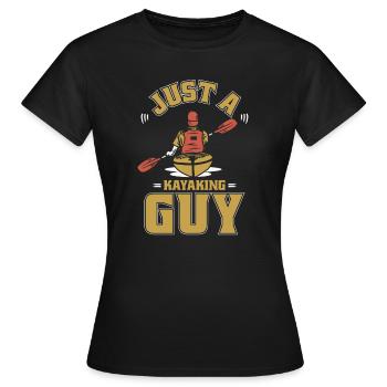 Kajaker Just A Kayak Guy - Frauen T-Shirt - Schwarz - Vorne - AI Model Female 172 dark (172cm)