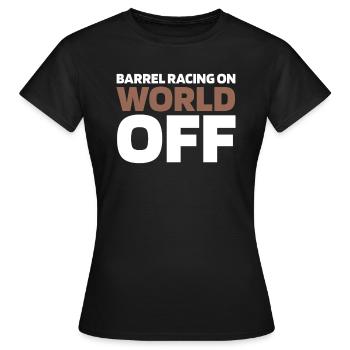 Barrel Racing Western Riding Barrel Racing - Women's T-Shirt - black - Front - AI Model Female 172 dark (172cm)