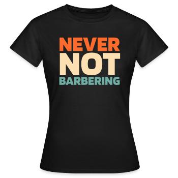 Salon de coiffure - T-shirt Femme - noir - Devant - AI Model Female 172 dark (172cm)