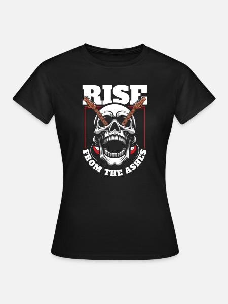 E Gitarre Elektrogitarre Schädel - Frauen T-Shirt - Schwarz