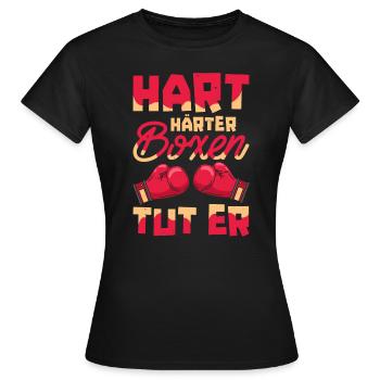 Boxen Boxer - Frauen T-Shirt - Schwarz - Vorne - AI Model Female 172 dark (172cm)
