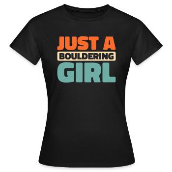 Bouldern Bouldering Bouldering Juste une fille de bloc - T-shirt Femme - noir - Devant - AI Model Female 172 dark (172cm)