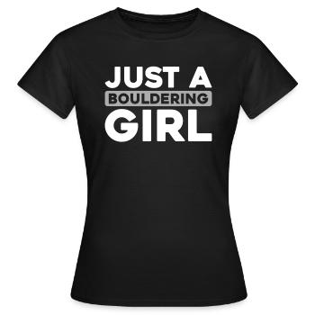 Bouldern Bouldering Bouldering Juste une fille de bloc - T-shirt Femme - noir - Devant - AI Model Female 172 dark (172cm)