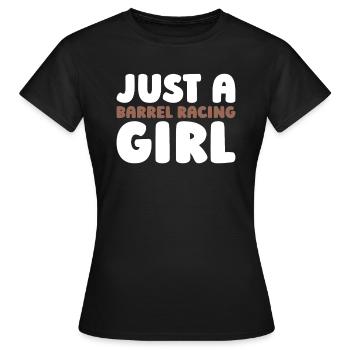 Barrel Racing Western Riding Barrel Racing - Women's T-Shirt - black - Front - AI Model Female 172 dark (172cm)