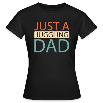 Jongleur Jongleur Juste Un Papa Jongleur - T-shirt Femme - noir - Devant - AI Model Female 172 dark (172cm)