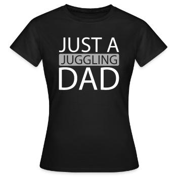 Jongleur Jongleur Juste Un Papa Jongleur - T-shirt Femme - noir - Devant - AI Model Female 172 dark (172cm)