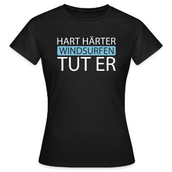 Windsurfing Windsurfers - Women's T-Shirt - black - Front - AI Model Female 172 dark (172cm)