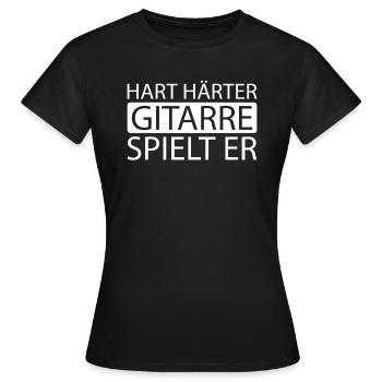 Acoustic Guitar - Women's T-Shirt - black - Front - AI Model Female 172 dark (172cm)
