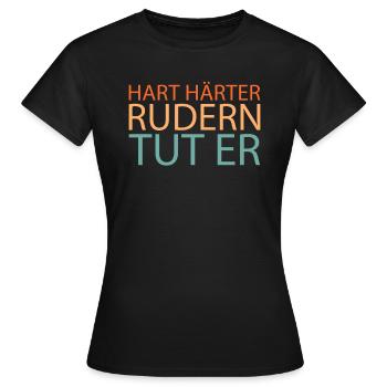 Rudern Ruderer - Frauen T-Shirt - Schwarz - Vorne - AI Model Female 172 dark (172cm)