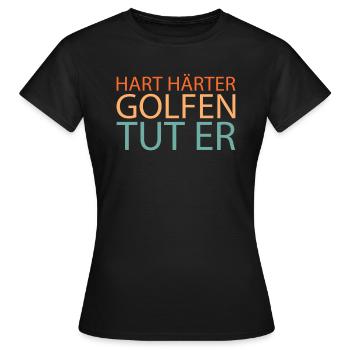 Golf Golfer Golfen - Frauen T-Shirt - Schwarz - Vorne - AI Model Female 172 dark (172cm)