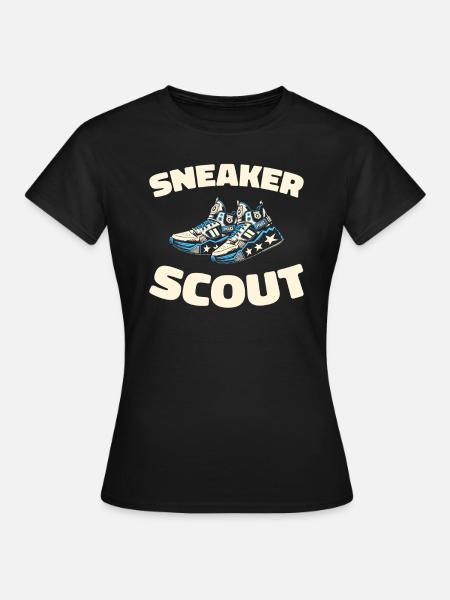 Sneakers - Frauen T-Shirt - Schwarz