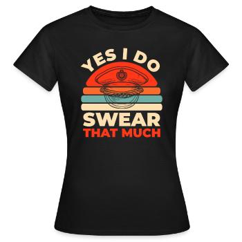 Voilier Marin Voilier Jurer Comme Un Marin - T-shirt Femme - noir - Devant - AI Model Female 172 dark (172cm)