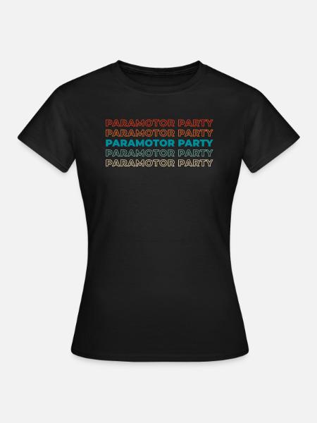 Paramotor Gleitschirmfliegen - Frauen T-Shirt - Schwarz