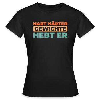 Haltère - T-shirt Femme - noir - Devant - AI Model Female 172 dark (172cm)