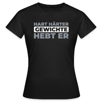 Haltère - T-shirt Femme - noir - Devant - AI Model Female 172 dark (172cm)