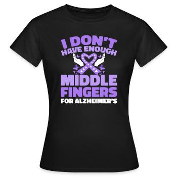 Maladie d’Alzheimer - T-shirt Femme - noir - Devant - AI Model Female 172 dark (172cm)