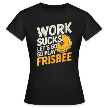 Frisbee - Women's T-Shirt - black - Front - AI Model Female 172 dark (172cm)