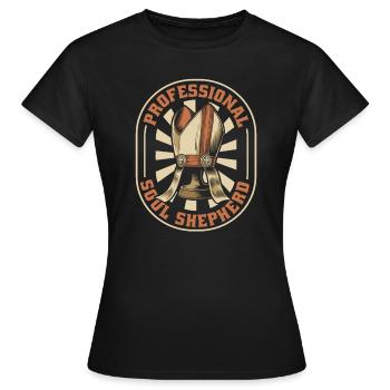 Prêtre - T-shirt Femme - noir - Devant - AI Model Female 172 dark (172cm)