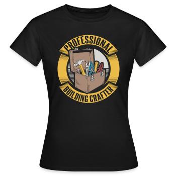 Ouvrier du bâtiment - T-shirt Femme - noir - Devant - AI Model Female 172 dark (172cm)